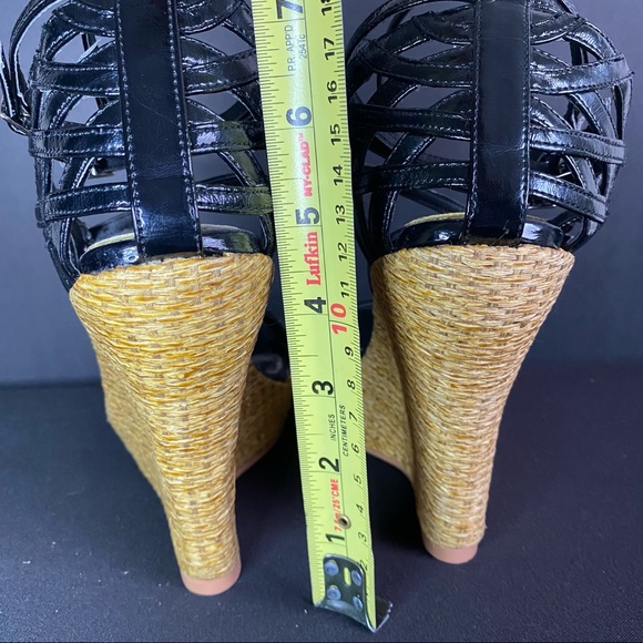 ❤️Playboy Sexy wedge strappy heels 👠 Black, NWOT Size 6 - Picture 6 of 14